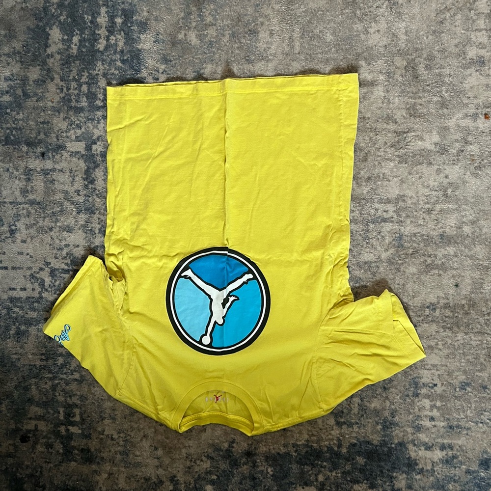 Nike Yellow Tee with Blue Logo